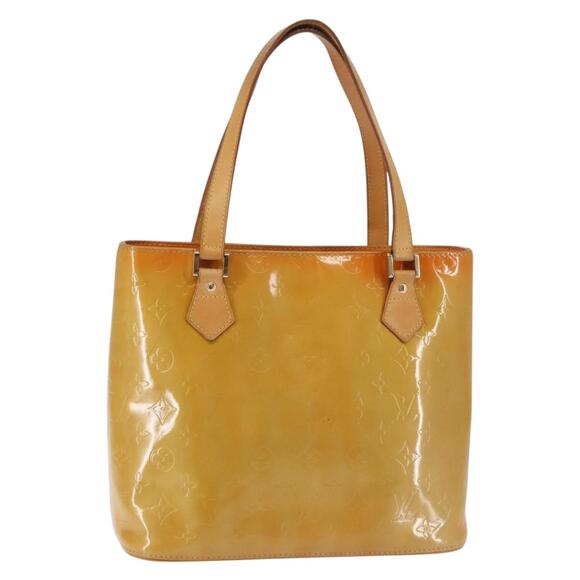 LOUIS VUITTON Monogram Vernis Houston Hand Bag Beige M91004 - Picture 1 of 12